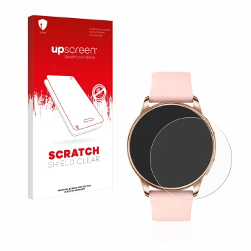 Front side of a product packaging with the brand logo upscreen. Next to it is the device Levowatch F2 shown with the correspon