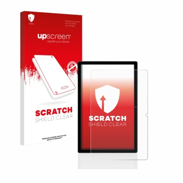 Front side of a product packaging with the brand logo upscreen. Next to it is the device Blackview Tab 16 shown with the corre