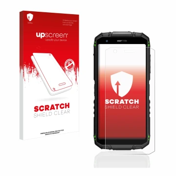 Front side of a product packaging with the brand logo upscreen. Next to it is the device Doogee S41 Pro shown with the corresp