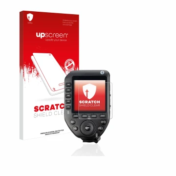 Front side of a product packaging with the brand logo upscreen. Next to it is the device Godox XPro II shown with the correspo