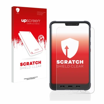 Front side of a product packaging with the brand logo upscreen. Next to it is the device Samsung Galaxy Tab Active 3 Enterpris