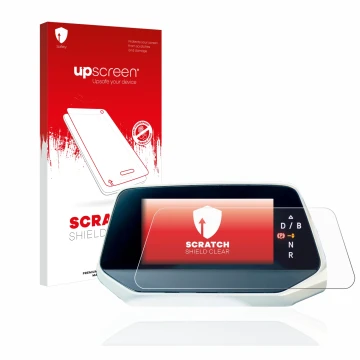 Front side of a product packaging with the brand logo upscreen. Next to it is the device Volkswagen ID.5 Digitalcockpit shown 
