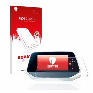 Front side of a product packaging with the brand logo upscreen. Next to it is the device Volkswagen ID.4 Digitalcockpit shown 