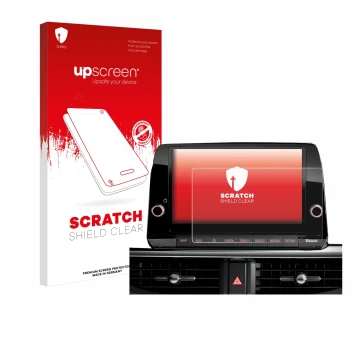 Front side of a product packaging with the brand logo upscreen. Next to it is the device Kia Picanto 2022 8