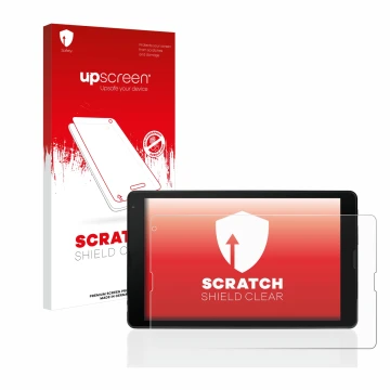 Front side of a product packaging with the brand logo upscreen. Next to it is the device MEDION Tablet E10421 10,1