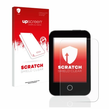 Front side of a product packaging with the brand logo upscreen. Next to it is the device Medtrum Touchcare nano CGM shown with