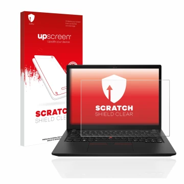 Front side of a product packaging with the brand logo upscreen. Next to it is the device Lenovo ThinkPad X13 Gen 3 shown with 