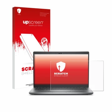 Front side of a product packaging with the brand logo upscreen. Next to it is the device Dell Latitude 5430 Non-Touch shown wi