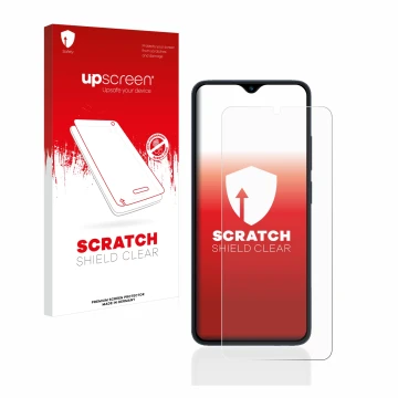 Front side of a product packaging with the brand logo upscreen. Next to it is the device Xiaomi Redmi 12C shown with the corre