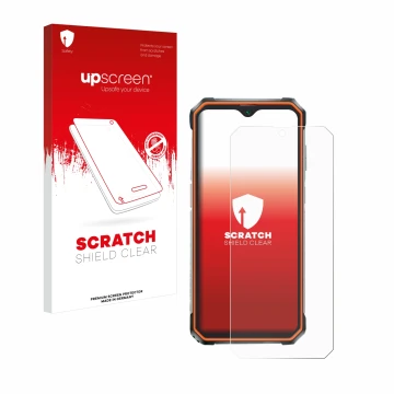 Front side of a product packaging with the brand logo upscreen. Next to it is the device Blackview BV9200 shown with the corre
