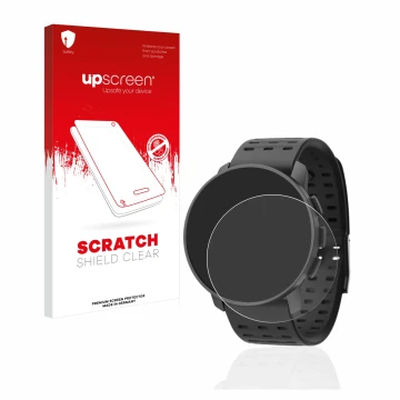 Front side of a product packaging with the brand logo upscreen. Next to it is the device Suunto 9 Peak Pro shown with the corr