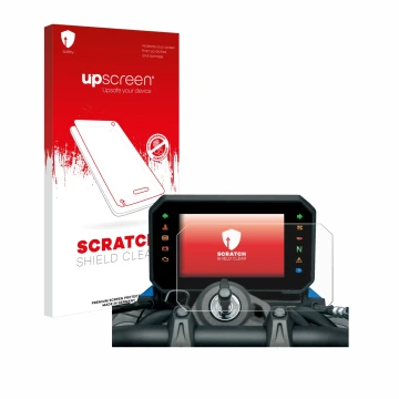 Front side of a product packaging with the brand logo upscreen. Next to it is the device Suzuki GSX-8S 2023 shown with the cor