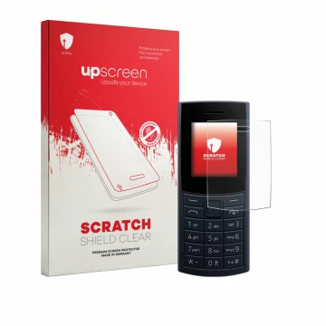 Front side of a product packaging with the brand logo upscreen. Next to it is the device Nokia 110 4G (2023) shown with the co