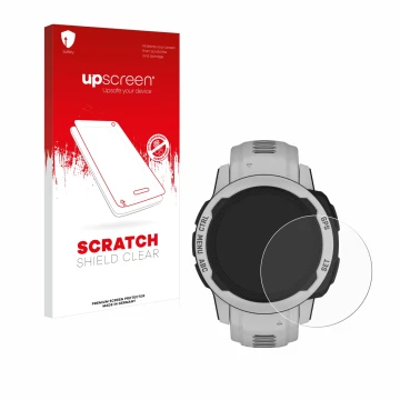 Front side of a product packaging with the brand logo upscreen. Next to it is the device Garmin Instinct 2S Solar (40 mm) show