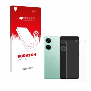 Front side of a product packaging with the brand logo upscreen. Next to it is the device OnePlus Nord 3 5G (Front+Camera) show