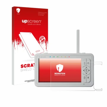 Front side of a product packaging with the brand logo upscreen. Next to it is the device Babysense HD S2 5