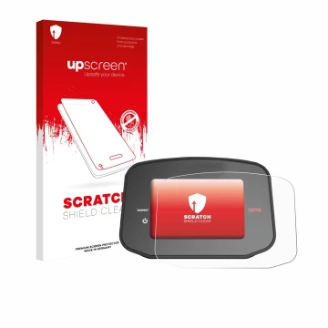 Front side of a product packaging with the brand logo upscreen. Next to it is the device PowaKaddy CT8 GPS shown with the corr