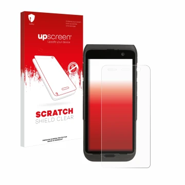 Front side of a product packaging with the brand logo upscreen. Next to it is the device Honeywell CT47 shown with the corresp