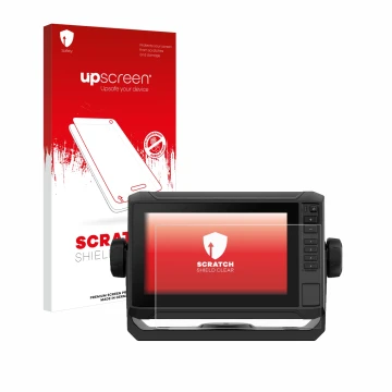 Front side of a product packaging with the brand logo upscreen. Next to it is the device Garmin ECHOMAP UHD2 7