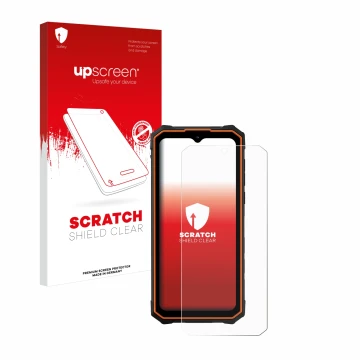 Front side of a product packaging with the brand logo upscreen. Next to it is the device Hotwav Cyber 13 Pro shown with the co