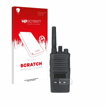 Front side of a product packaging with the brand logo upscreen. Next to it is the device Motorola XT460 shown with the corresp