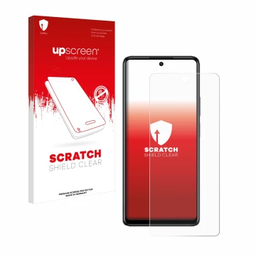 Front side of a product packaging with the brand logo upscreen. Next to it is the device Infinix Hot 40 Pro shown with the cor