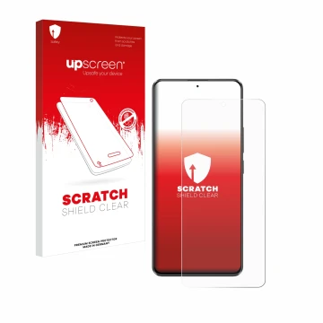 Front side of a product packaging with the brand logo upscreen. Next to it is the device Xiaomi Poco X6 shown with the corresp