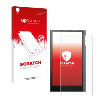 Front side of a product packaging with the brand logo upscreen. Next to it is the device Astell&Kern Kann Ultra shown with the
