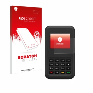 Front side of a product packaging with the brand logo upscreen. Next to it is the device Shopify WisePad 3 shown with the corr