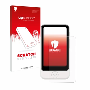 Front side of a product packaging with the brand logo upscreen. Next to it is the device Pocketalk Plus shown with the corresp