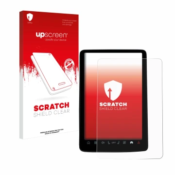 Front side of a product packaging with the brand logo upscreen. Next to it is the device Volvo EX30 12.3