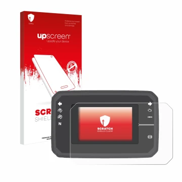 Front side of a product packaging with the brand logo upscreen. Next to it is the device Honda CB650R TFT Display shown with t