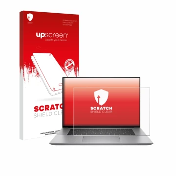 Front side of a product packaging with the brand logo upscreen. Next to it is the device HP Zbook Studio 16 G10 shown with the