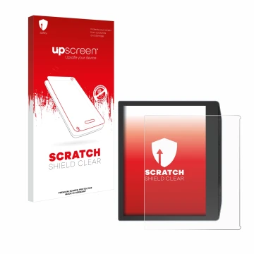 Front side of a product packaging with the brand logo upscreen. Next to it is the device PocketBook Era Color shown with the c