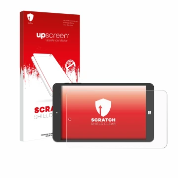 Front side of a product packaging with the brand logo upscreen. Next to it is the device SZTPS Tablet 8