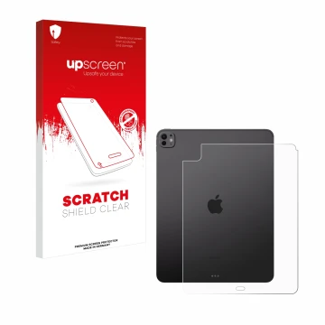 Front side of a product packaging with the brand logo upscreen. Next to it is the device Apple iPad Pro 13