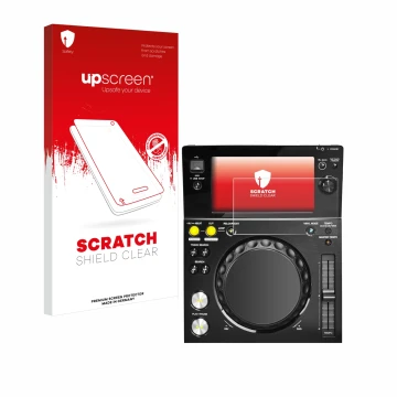 Front side of a product packaging with the brand logo upscreen. Next to it is the device Pioneer XDJ -700 shown with the corre