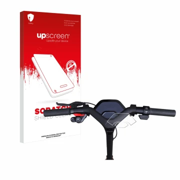 Front side of a product packaging with the brand logo upscreen. Next to it is the device Segway Ninebot P65D shown with the co