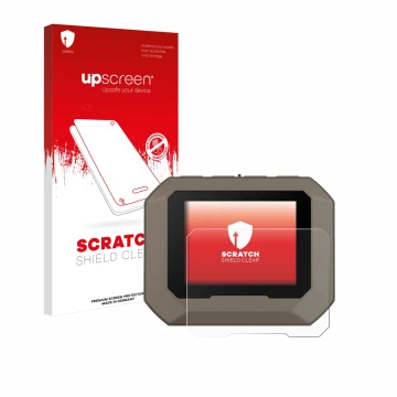 Front side of a product packaging with the brand logo upscreen. Next to it is the device Garmin Xero C1 Pro shown with the cor