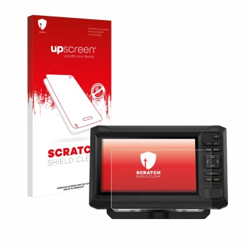 Front side of a product packaging with the brand logo upscreen. Next to it is the device Garmin ECHOMAP UHD2 7
