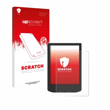 Front side of a product packaging with the brand logo upscreen. Next to it is the device Vivlio Light HD Color shown with the 