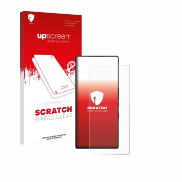 Front side of a product packaging with the brand logo upscreen. Next to it is the device ZTE Nubia Red Magic 9S Pro shown with