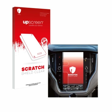 Front side of a product packaging with the brand logo upscreen. Next to it is the device Subaru Outback 2023 11,9