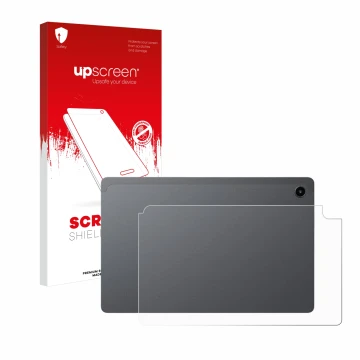 Front side of a product packaging with the brand logo upscreen. Next to it is the device Alldocube iPlay 60 Mini Pro (Back) sh