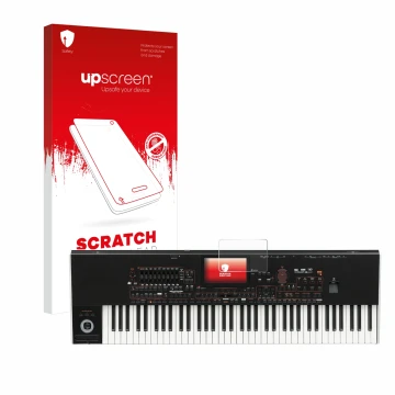 Front side of a product packaging with the brand logo upscreen. Next to it is the device KORG Pa4x shown with the correspondin