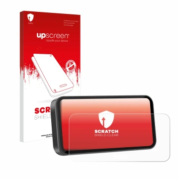 Front side of a product packaging with the brand logo upscreen. Next to it is the device Carpuride W603D 6.3