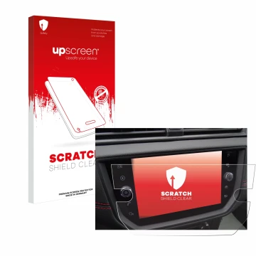Front side of a product packaging with the brand logo upscreen. Next to it is the device Seat Arona FR Stereo BJ 2019 shown wi