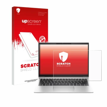 Front side of a product packaging with the brand logo upscreen. Next to it is the device HP EliteBook 830 G11 shown with the c