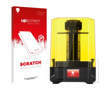 Front side of a product packaging with the brand logo upscreen. Next to it is the device Anycubic Photon Mono X2 9,1