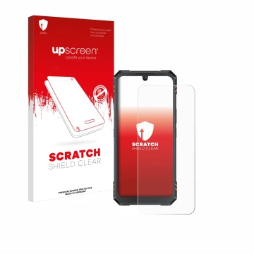 Front side of a product packaging with the brand logo upscreen. Next to it is the device Cubot King Kong Star 2 shown with the